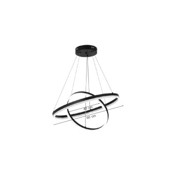 Inlight Κρεμαστό φωτιστικό LED 58W 3CCT (by switch on base)  D:60cm (6095-B-Golden) Inlight Κρεμαστό φωτιστικό LED 58W 3CCT (by switch on base)  D:60cm (6095-B-Golden)