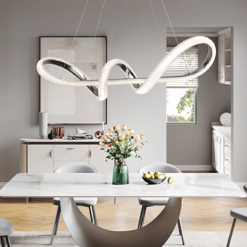 Inlight Κρεμαστό φωτιστικό LED 60W 3CCT (by switch on base) σε χρώμιο D:120cm (6099-Chrome) Inlight Κρεμαστό φωτιστικό LED 60W 3CCT (by switch on base) σε χρώμιο D:120cm (6099-Chrome)