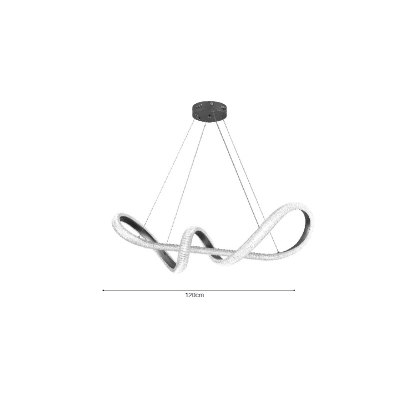 Inlight Κρεμαστό φωτιστικό LED 60W 3CCT (by switch on base) σε χρώμιο D:120cm (6099-Chrome) Inlight Κρεμαστό φωτιστικό LED 60W 3CCT (by switch on base) σε χρώμιο D:120cm (6099-Chrome)