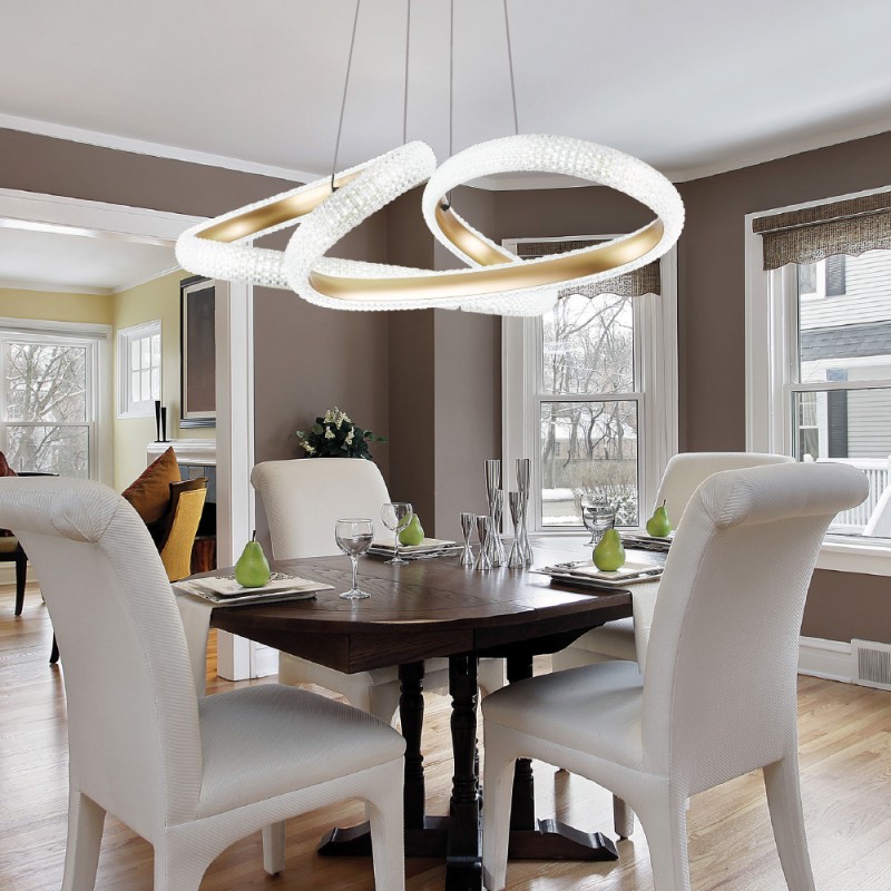 Inlight Κρεμαστό φωτιστικό LED 40W 3CCT (by switch on base)  σε χρώμιο D:60cm (6101-Chrome) Inlight Κρεμαστό φωτιστικό LED 40W 3CCT (by switch on base)  σε χρώμιο D:60cm (6101-Chrome)