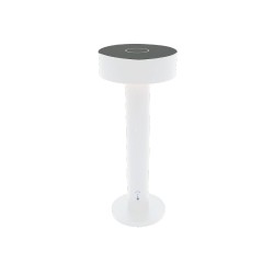 Inlight Rechargeable LED 2W 3CCT Touch Table White Lamp D:22x9cm (3053-White)