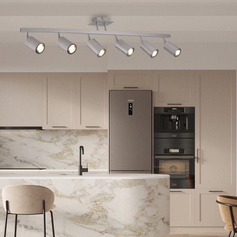 Inlight Επιτοίχιο σποτ από μέταλλο σε ασημί απόχρωση 4XGU10 D:110cm (9087-6-Silver) Inlight Επιτοίχιο σποτ από μέταλλο σε ασημί απόχρωση 4XGU10 D:110cm (9087-6-Silver)