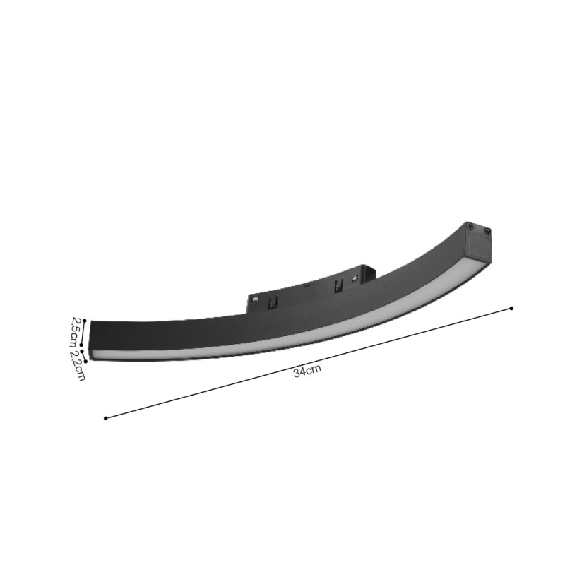 Inlight Γραμμικό φωτιστικό LED 12W 3CCT για Curved μαγνητική ράγα σε μαύρη απόχρωση D:34x2,2x2,5cm (TMC0021-Black) Inlight Γραμμικό φωτιστικό LED 12W 3CCT για Curved μαγνητική ράγα σε μαύρη απόχρωση D:34x2,2x2,5cm (TMC0021-Black)
