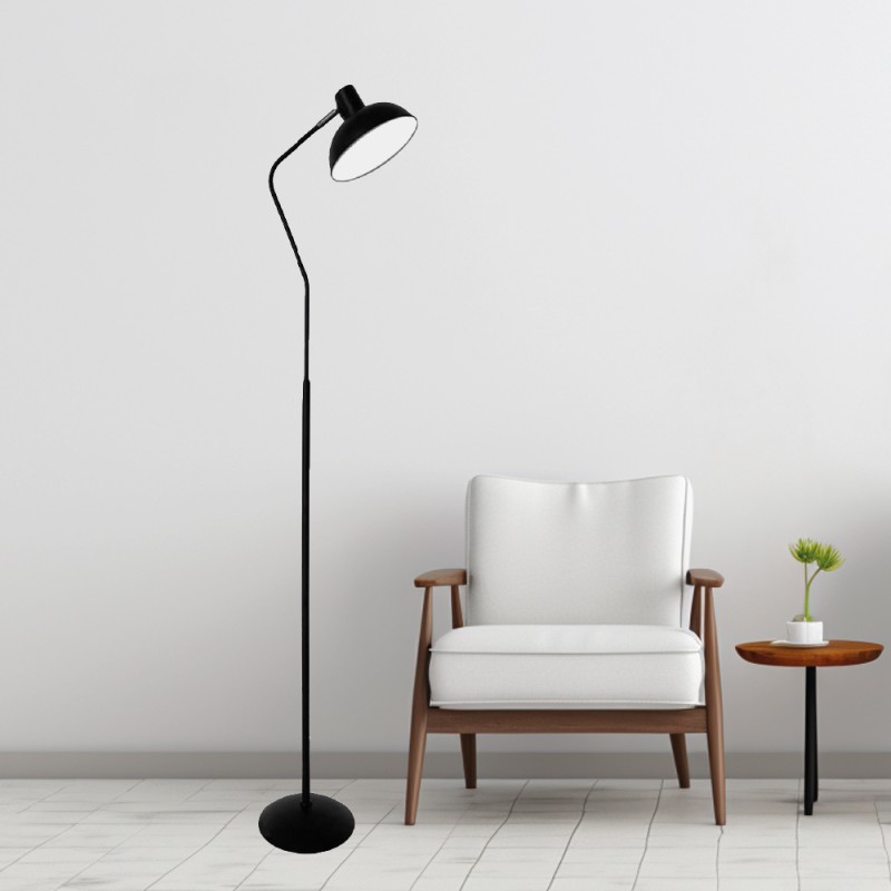 InLight Επιδαπέδιο φωτιστικό από μαύρο μέταλλο 1XE27 D:150cm (45029-Black) InLight Επιδαπέδιο φωτιστικό από μαύρο μέταλλο 1XE27 D:150cm (45029-Black)