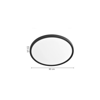 Inlight Πλαφονιέρα οροφής LED 50W 3CCT (by switch on base) σε μαύρη απόχρωση D:60x2,5cm (42036-A-Black) Inlight Πλαφονιέρα οροφής LED 50W 3CCT (by switch on base) σε μαύρη απόχρωση D:60x2,5cm (42036-A-Black)