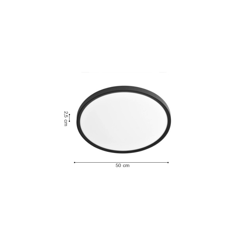 Inlight Πλαφονιέρα οροφής LED 40W 3CCT (by switch on base) σε λευκή απόχρωση D:50x2,5cm (42036-B-White) Inlight Πλαφονιέρα οροφής LED 40W 3CCT (by switch on base) σε λευκή απόχρωση D:50x2,5cm (42036-B-White)