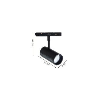 Inlight Σποτ μαγνητικής ράγας LED 10W 3CCT σε μαύρη απόχρωση D:10X5X15,3cm (TM0100-Black) Inlight Σποτ μαγνητικής ράγας LED 10W 3CCT σε μαύρη απόχρωση D:10X5X15,3cm (TM0100-Black)