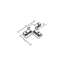 InLight Σύνδεσμος Τ Λευκός Μονοφασικής Ράγας (TC1-030-WH)