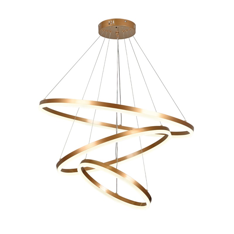 Inlight Κρεμαστό φωτιστικό LED 100W 3CCT (by switch on base) D:60cm (6095-A-Golden) Inlight Κρεμαστό φωτιστικό LED 100W 3CCT (by switch on base) D:60cm (6095-A-Golden)