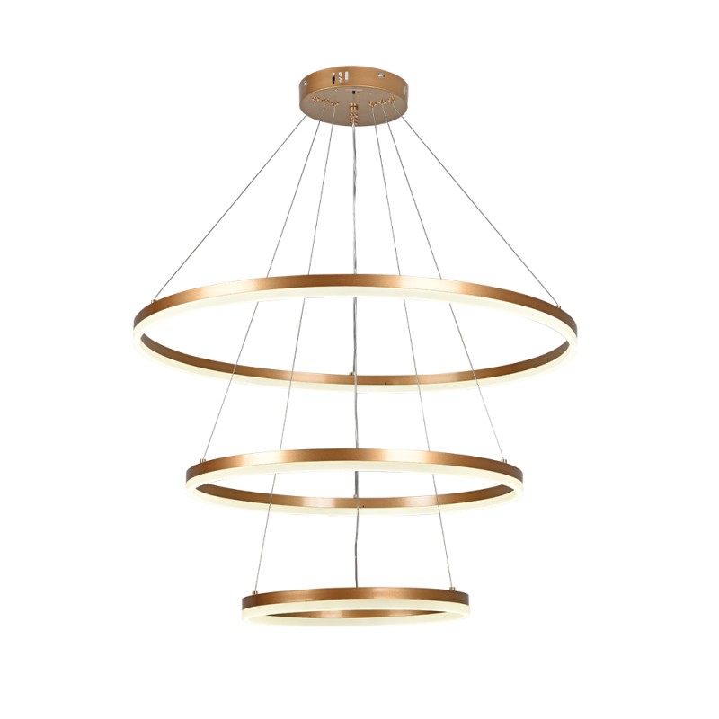 Inlight Κρεμαστό φωτιστικό LED 100W 3CCT (by switch on base) D:60cm (6095-A-Golden) Inlight Κρεμαστό φωτιστικό LED 100W 3CCT (by switch on base) D:60cm (6095-A-Golden)