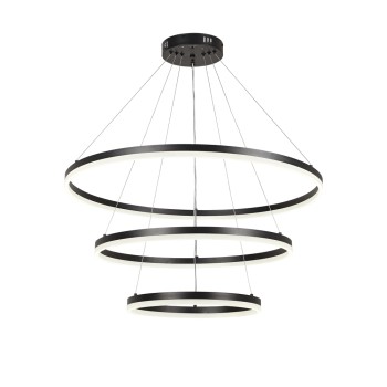 InLight Κρεμαστό φωτιστικό LED 100W 3CCT (by switch on base) D:60cm (6095-A-Black) InLight Κρεμαστό φωτιστικό LED 100W 3CCT (by switch on base) D:60cm (6095-A-Black)