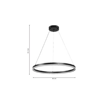 Inlight Κρεμαστό φωτιστικό LED 45W 3CCT (by switch on base)  D:60cm (6095-C-Silver) Inlight Κρεμαστό φωτιστικό LED 45W 3CCT (by switch on base)  D:60cm (6095-C-Silver)