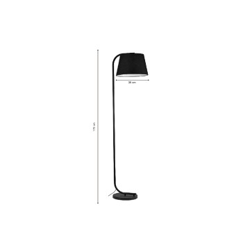 Inlight Επιδαπέδιο φωτιστικό από μαύρο μέταλλο 1XE27  (45027-Black) Inlight Επιδαπέδιο φωτιστικό από μαύρο μέταλλο 1XE27  (45027-Black)