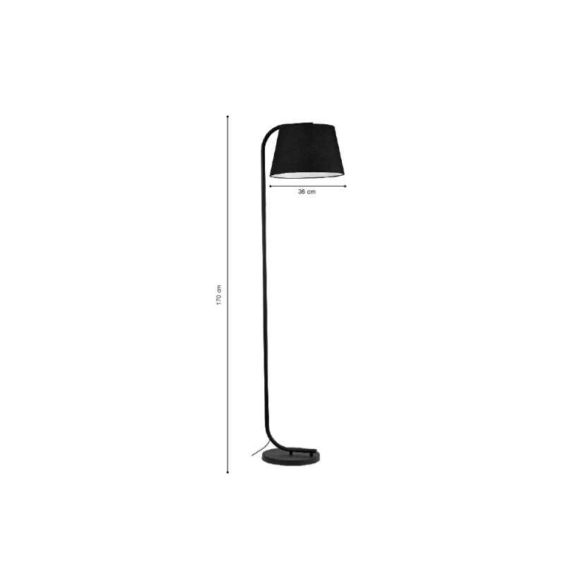 Inlight Επιδαπέδιο φωτιστικό από μαύρο μέταλλο 1XE27  (45027-Black) Inlight Επιδαπέδιο φωτιστικό από μαύρο μέταλλο 1XE27  (45027-Black)