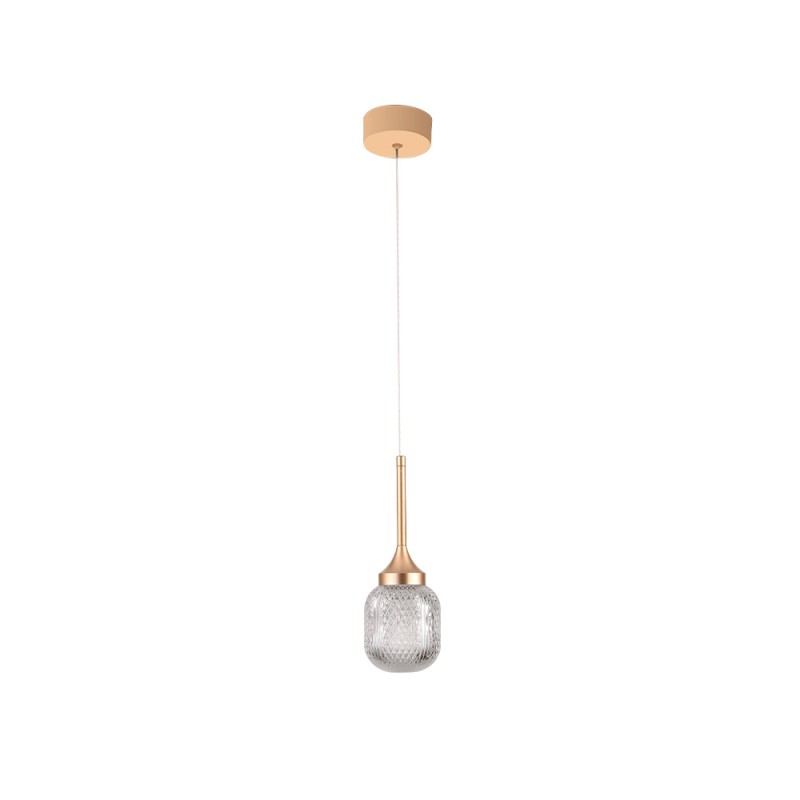 Inlight Κρεμαστό φωτιστικό LED 10W από χρυσαφί μέταλλο και ακρυλικό D:10x200cm (4077-1) Inlight Κρεμαστό φωτιστικό LED 10W από χρυσαφί μέταλλο και ακρυλικό D:10x200cm (4077-1)
