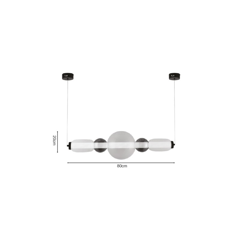 Inlight Κρεμαστό φωτιστικό LED 50W από γυαλί D:80x20cm (4078-Smoky) Inlight Κρεμαστό φωτιστικό LED 50W από γυαλί D:80x20cm (4078-Smoky)