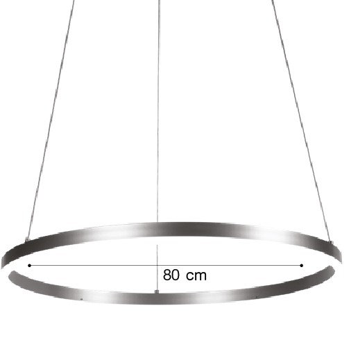 Inlight Κρεμαστό φωτιστικό LED 36W 3CCT (by switch on base) D:80cm (6095-AB-Silver) Inlight Κρεμαστό φωτιστικό LED 36W 3CCT (by switch on base) D:80cm (6095-AB-Silver)