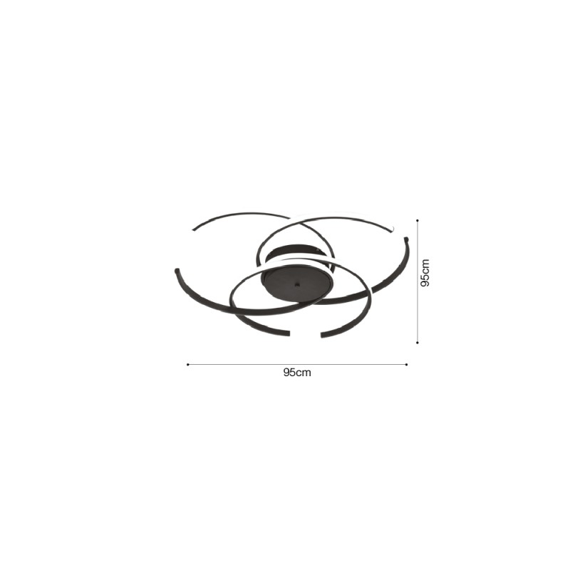 Inlight Πλαφονιέρα οροφής LED 100W 3CCT σε μαύρη απόχρωση D:95cm (6111-A) Inlight Πλαφονιέρα οροφής LED 100W 3CCT σε μαύρη απόχρωση D:95cm (6111-A)