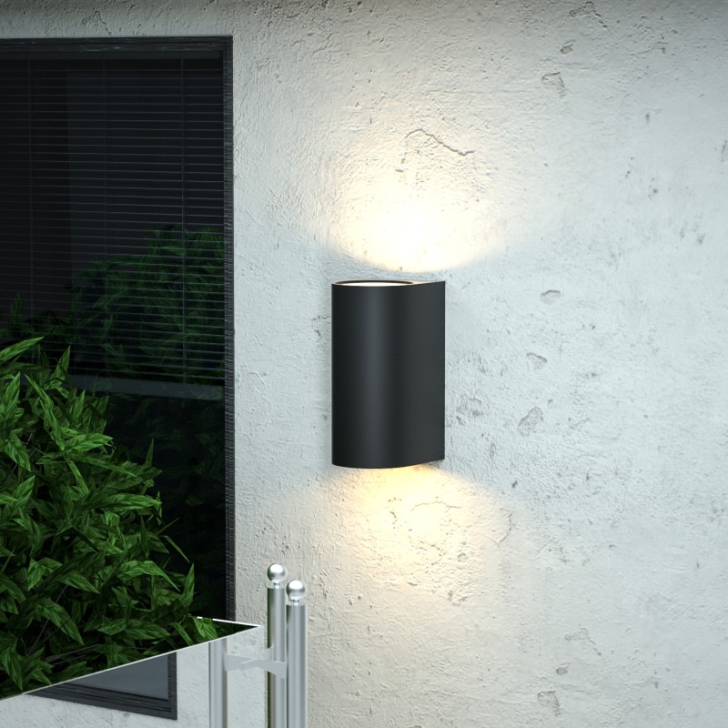 it-Lighting Michigan 2xGU10 Outdoor Up-Down Wall Lamp Grey D14.7cmx9cm (80200134) it-Lighting Michigan 2xGU10 Outdoor Up-Down Wall Lamp Grey D14.7cmx9cm (80200134)