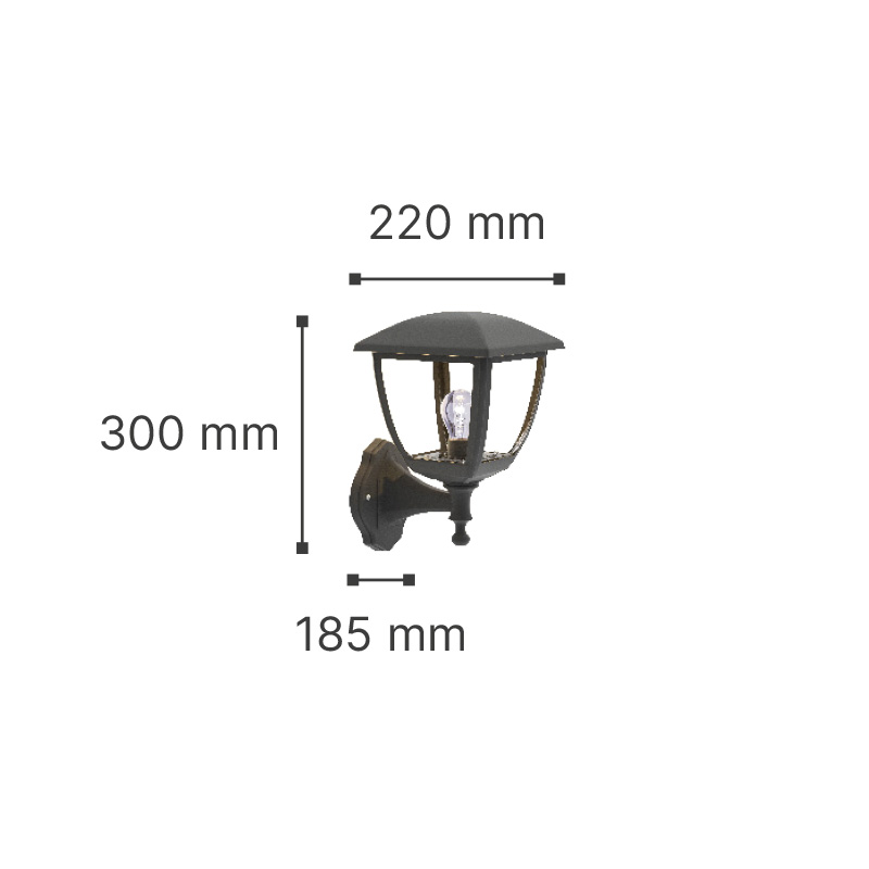 it-Lighting Avalanche 1xE27 Outdoor Wall Lamp Black D:22cmx30cm (80201214) it-Lighting Avalanche 1xE27 Outdoor Wall Lamp Black D:22cmx30cm (80201214)