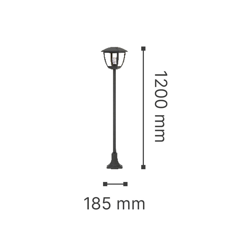 it-Lighting Avalanche 1xE27 Outdoor Pole Light Black D:120cmx18.5cm (80500114) it-Lighting Avalanche 1xE27 Outdoor Pole Light Black D:120cmx18.5cm (80500114)