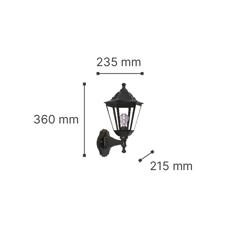 it-Lighting Redfish 1xE27 Outdoor Wall Lamp Black D:36cmx23.5cm (80202614) it-Lighting Redfish 1xE27 Outdoor Wall Lamp Black D:36cmx23.5cm (80202614)