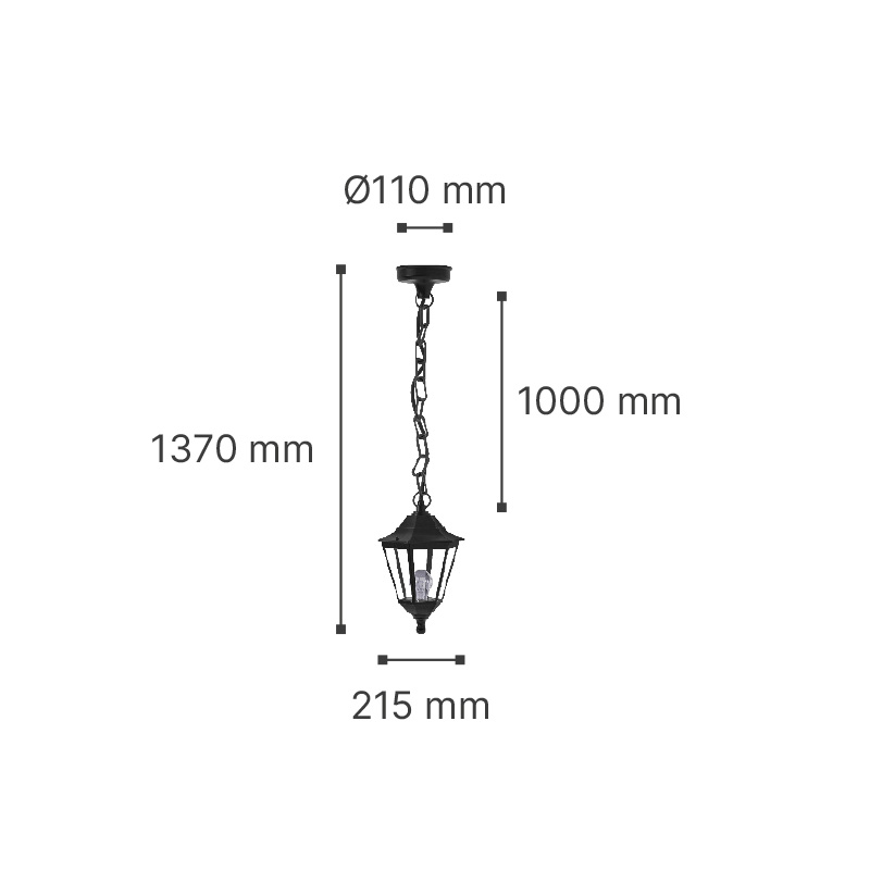 it-Lighting Redfish 1xE27 Outdoor Pendant Light Black D:137cmx21.5cm (80300114) it-Lighting Redfish 1xE27 Outdoor Pendant Light Black D:137cmx21.5cm (80300114)