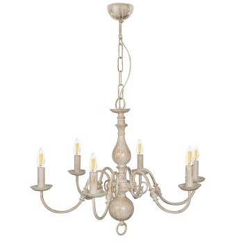 InLight Κρεμαστό φωτιστικό από μέταλλο σε λευκή πατίνα 6XE14 D:70cm (5311-6) InLight Κρεμαστό φωτιστικό από μέταλλο σε λευκή πατίνα 6XE14 D:70cm (5311-6)