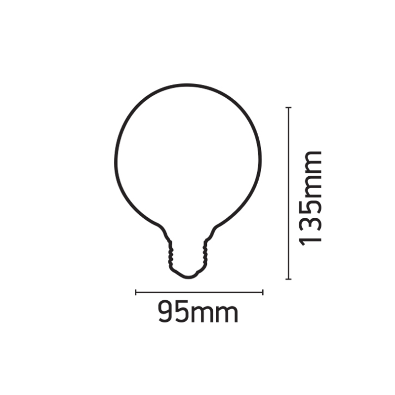 InLight E27 LED Filament G95 8watt Dimmable με μελί κάλυμμα (7.27.08.25.1) InLight E27 LED Filament G95 8watt Dimmable με μελί κάλυμμα (7.27.08.25.1)