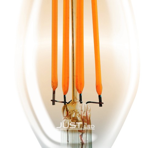JUST LED JUSTLed-LED Filament Ε14 C35 6W 3000K Φυσικό Amber Dimmable (B143506401) JUST LED JUSTLed-LED Filament Ε14 C35 6W 3000K Φυσικό Amber Dimmable (B143506401)
