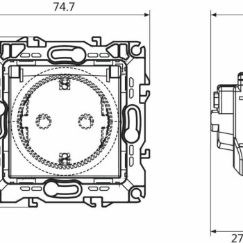 Aca Prime Μονή Χωνευτή Πρίζα Ρεύματος Ασφαλείας με Καπάκι Σαμπανιζέ Χρώμα 1000116104