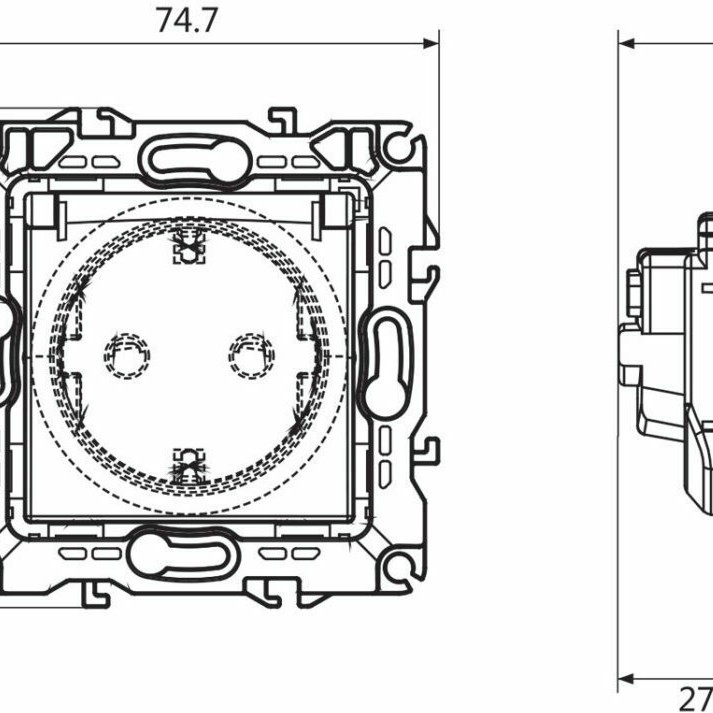 Aca Prime Μονή Χωνευτή Πρίζα Ρεύματος Ασφαλείας με Καπάκι Καφέ Χρώμα