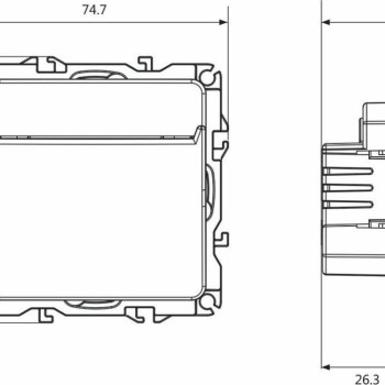 Aca Χωνευτός Καρτοδιακόπτης Τοίχου Εντολών χωρίς Πλαίσιο Ανθρακί