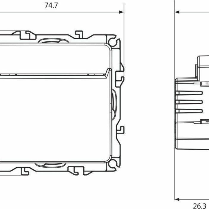 Aca Χωνευτός Καρτοδιακόπτης Τοίχου Εντολών χωρίς Πλαίσιο Λευκός
