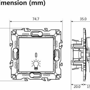 Aca Prime Μπουτόν Κλιμακοστασίου σε Matte Aluminium 1000112003