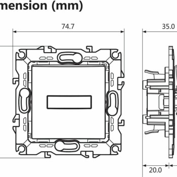Aca Μπουτόν Κουδουνιού σε Matte Aluminium 1000112103
