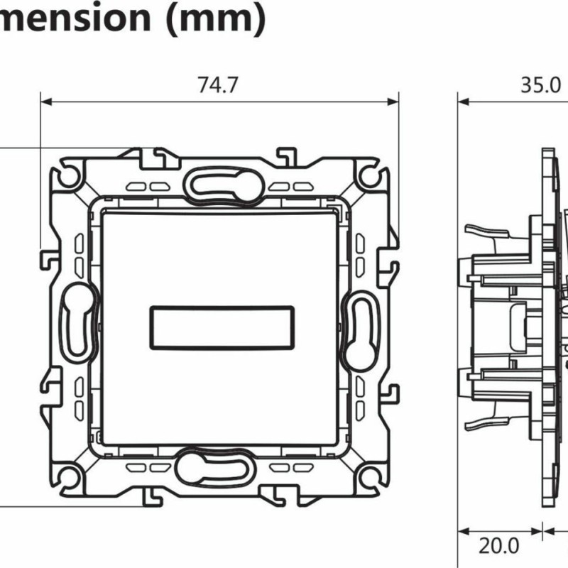 Aca Μπουτόν Κουδουνιού σε Matte Aluminium 1000112103
