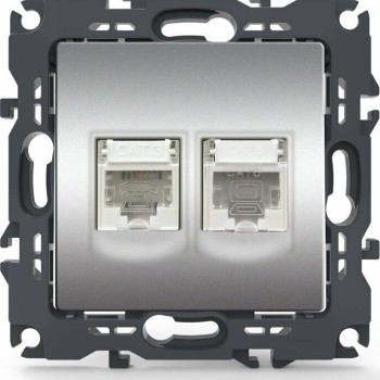 Aca Prime Μονή Πρίζα Δικτύου και Τηλεφώνου RJ45/RJ11 χωρίς Πλαίσιο Τύπου Cat6 σε Matte Aluminium Χρώμα 1000113403 Aca Prime Μονή Πρίζα Δικτύου και Τηλεφώνου RJ45/RJ11 χωρίς Πλαίσιο Τύπου Cat6 σε Matte Aluminium Χρώμα 1000113403