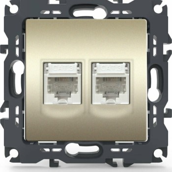Aca Prime Μονή Πρίζα Δικτύου και Τηλεφώνου RJ45/RJ11 χωρίς Πλαίσιο Τύπου Cat6 σε Σαμπανιζέ Χρώμα 1000113404 Aca Prime Μονή Πρίζα Δικτύου και Τηλεφώνου RJ45/RJ11 χωρίς Πλαίσιο Τύπου Cat6 σε Σαμπανιζέ Χρώμα 1000113404