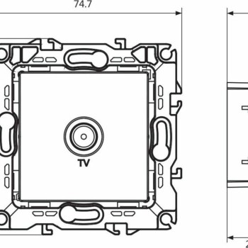 Aca Prime Πρίζα Κεραίας Τηλεόρασης Διελεύσεως σε Matte Aluminium χρώμα 1000114103